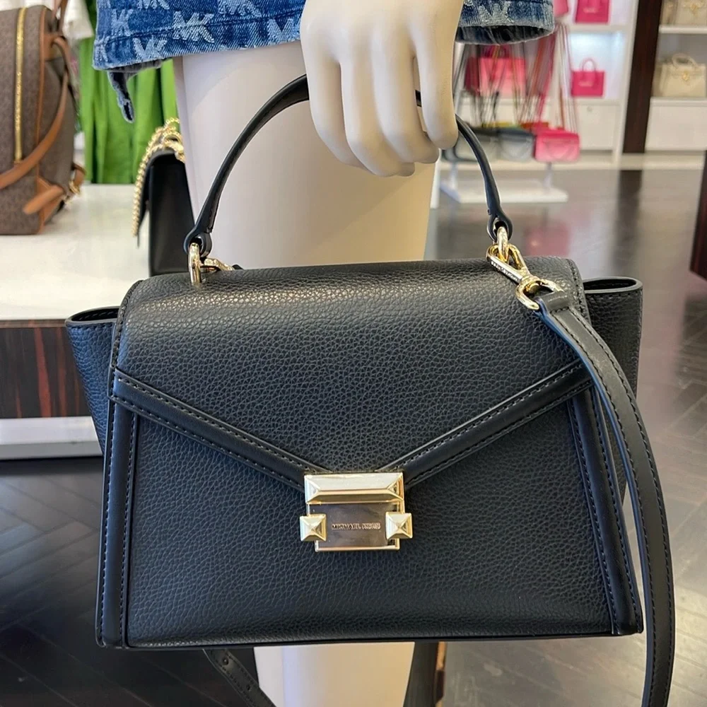 Michael Kors Whitney Medium Leather Flap Satchel Shoulder Crossbody Bag
Black - Picture 2 of 16